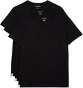 Lacoste Men's 100% Cotton Regular Fit V-Neck Undershirt, 3-Pack - Soft