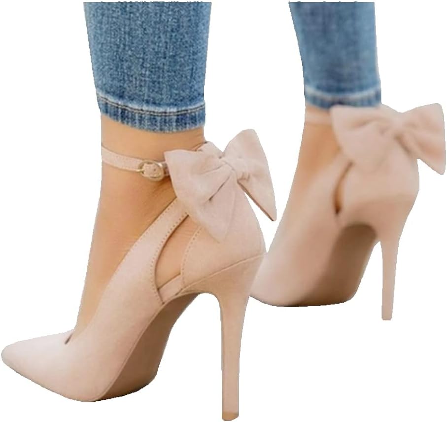 PiePieBuy Women's Pointed Toe High Heels Ankle Strap Pumps