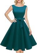 Hanpceirs Women's Boatneck Sleeveless Swing Vintage Dress Review