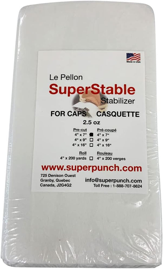 Superpunch 2.5 oz White Tear Away Stabilizer - 500 Precut Sheets for Commercial Embroidery