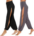High Slit Harem Pants for Women - Soft Modal Cotton Lounge Pants