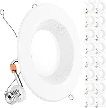 Retrofit LED Recessed Lighting 16 Pack 6 Inch Warm White Dimmable