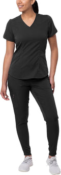 Adar Pro Modern Athletic Scrub Set For Women - Tailored Jogger Fit Our