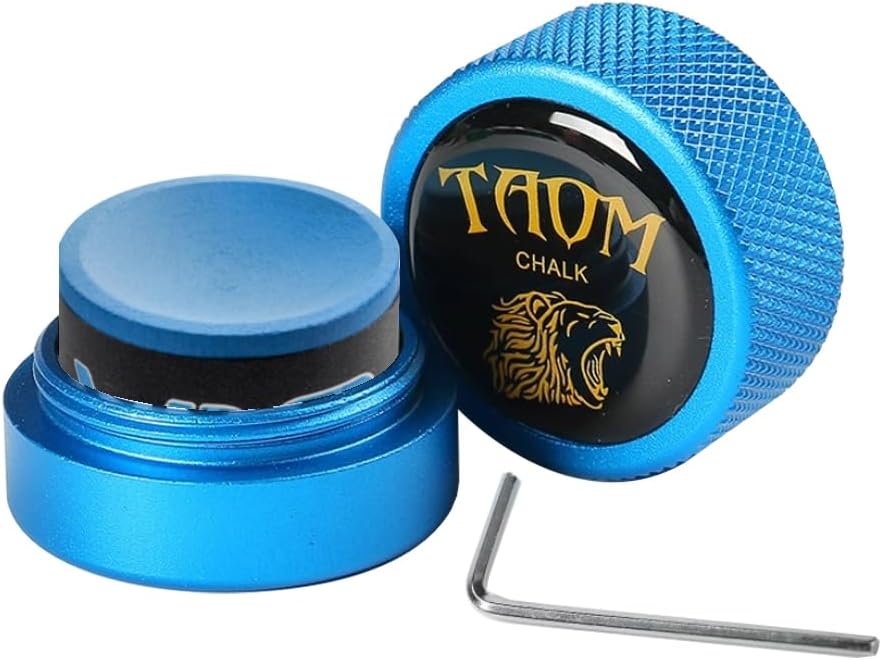 TAOM Pool Chalk Holder: Ergonomic Round Design for Billiards