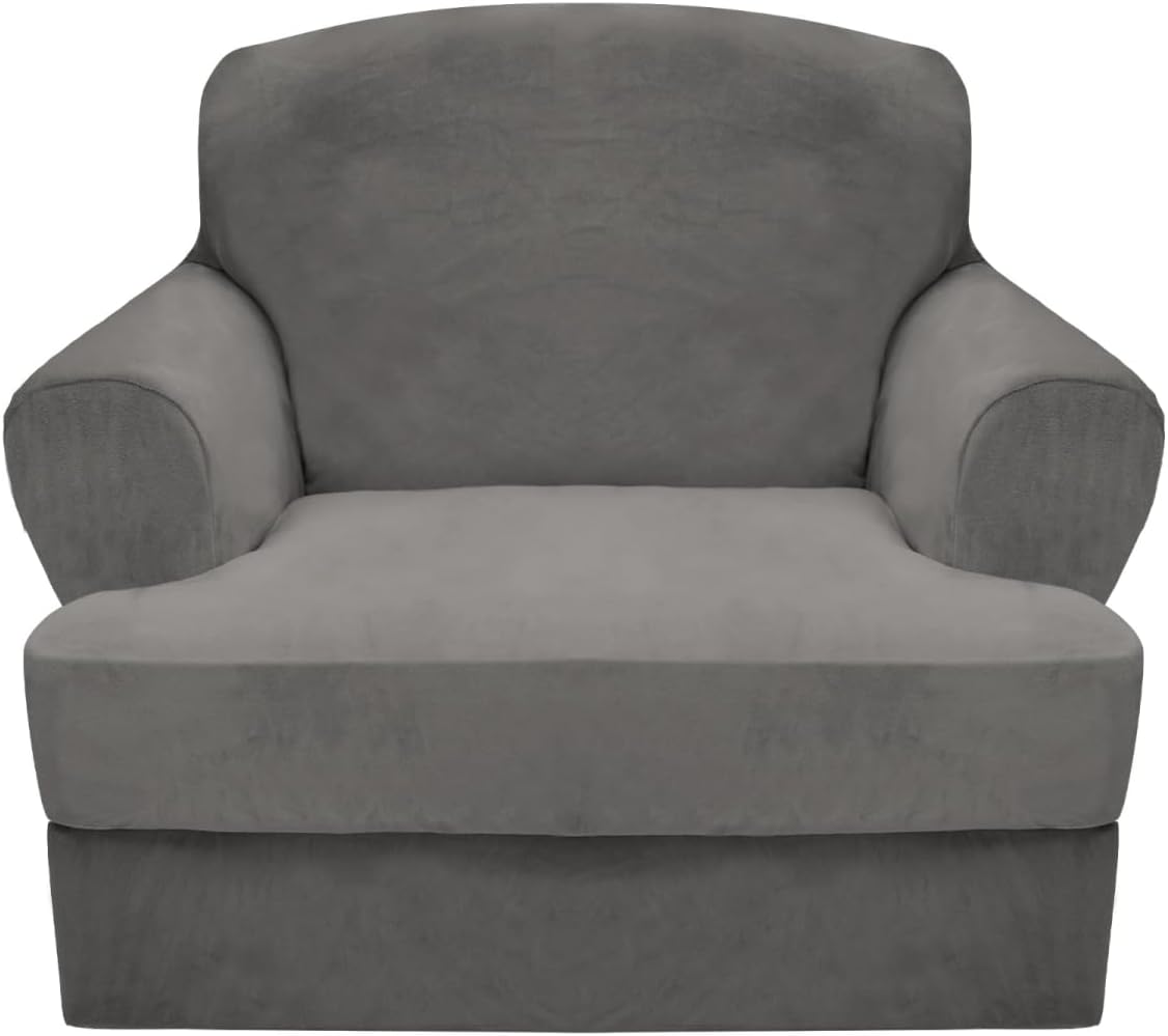 CUCRAF T Cushion Sofa Cover for Armchair, Soft Velvet Protector