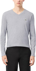 Long Sleeve V-neck T-shirt for Men - Pima Cotton Comfort