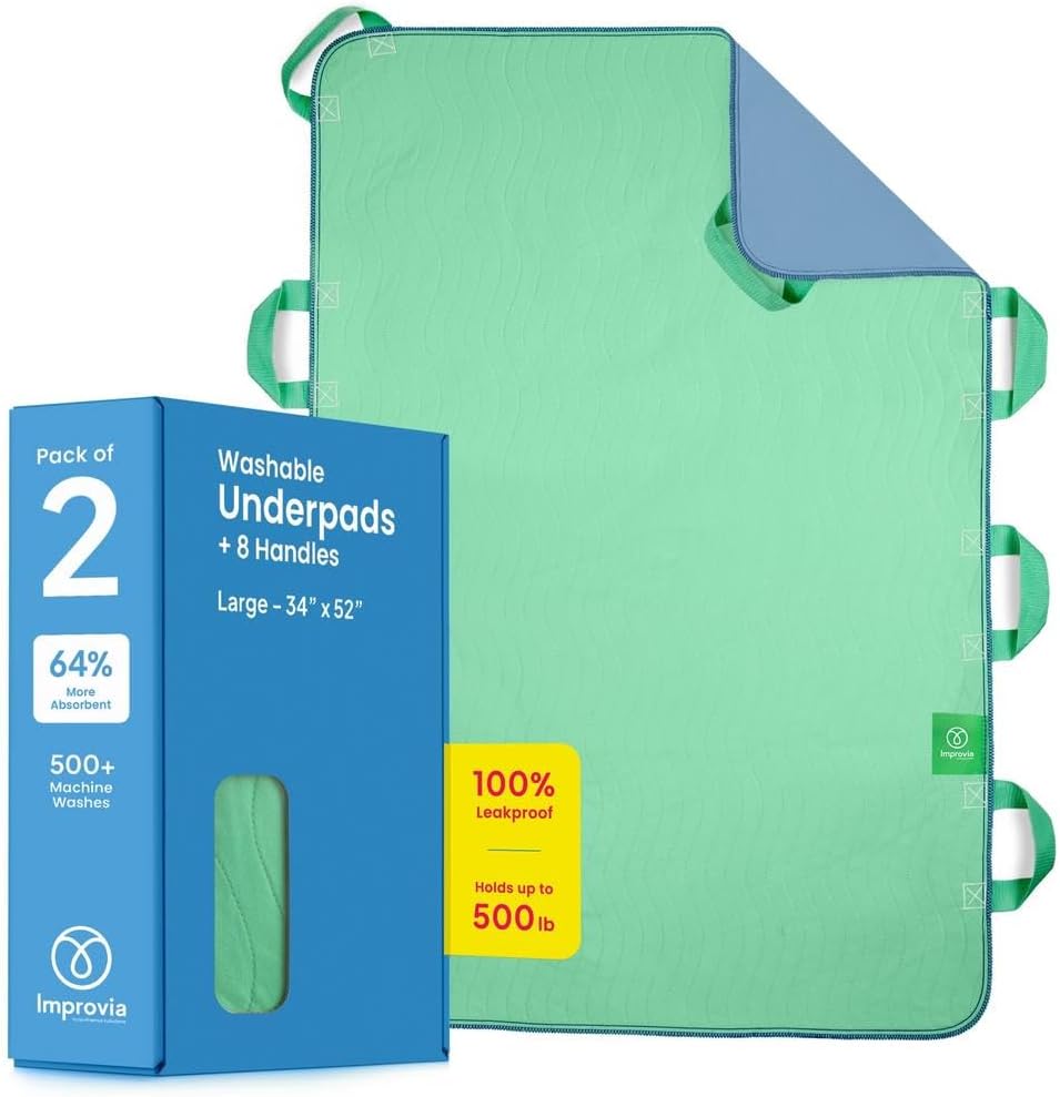 Improvia Transfer Board Bed Pad with Handles for Easy Care