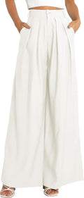 Women's High Waist Casual Wide Leg Palazzo Pants - Slimming Office