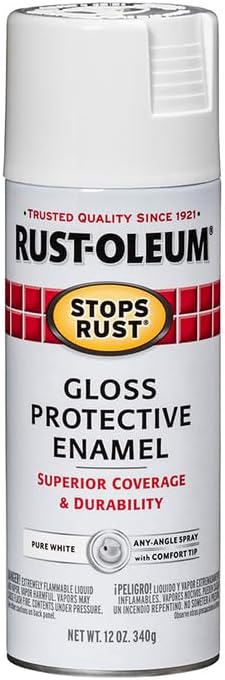 Rust-Oleum Stops Rust Spray Paint 12 oz Gloss Pure White 6 Pack