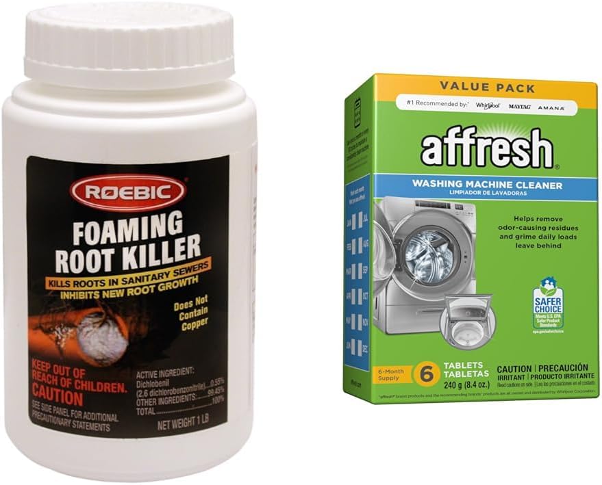 Roebic FRK-1LB Root Killer + Affresh Washer Cleaner Kit