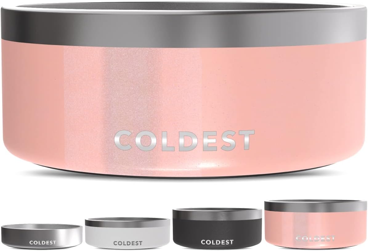 Coldest Dog Bowl - Insulated Stainless Steel, Non Slip Design