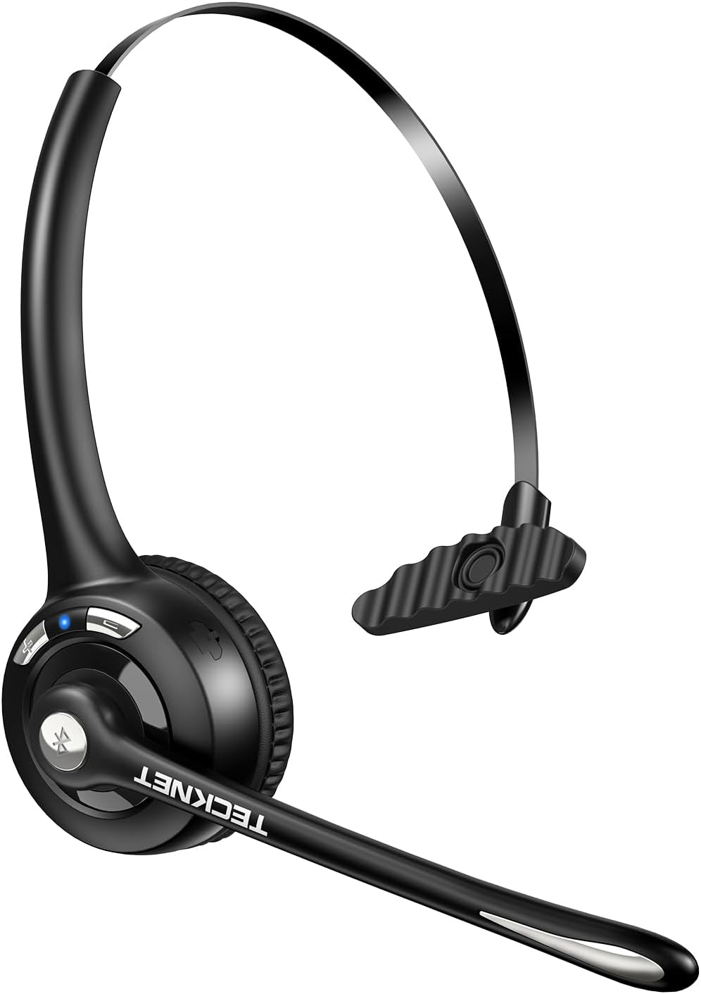 TECKNET Bluetooth Headset: Noise-Canceling Mic for Clear Calls