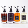 Molimoli Coffee Syrup Dispenser Set of 4 Glass Bottles with Pumps