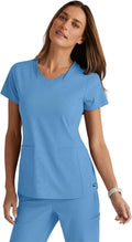 Grey's Anatomy Spandex Stretch Direct V-Neck Scrub Top - Sleek Comfort