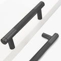 3 3/4 in 96 mm Black Knurled Bar Cabinet Pulls 10 Pack - Durable