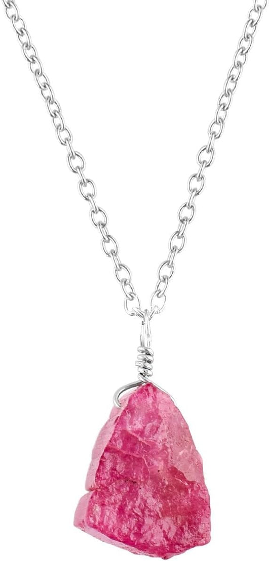 Raw Multi Stone Silver Pendant Necklace for Unique Style Lovers