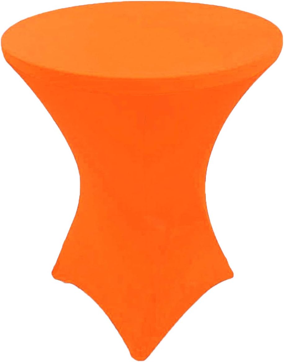 Gowinex Neon Orange Spandex Tablecloth - Stretchy Elegance!