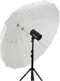 Fotodiox Pro 50in Deep Parabolic Shoot-Through Umbrella - Professional