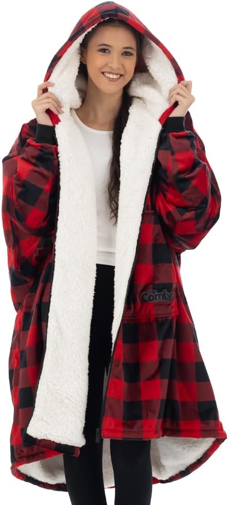 The Comfy Original Sherpa Lined Wearable Blanket for Comfort