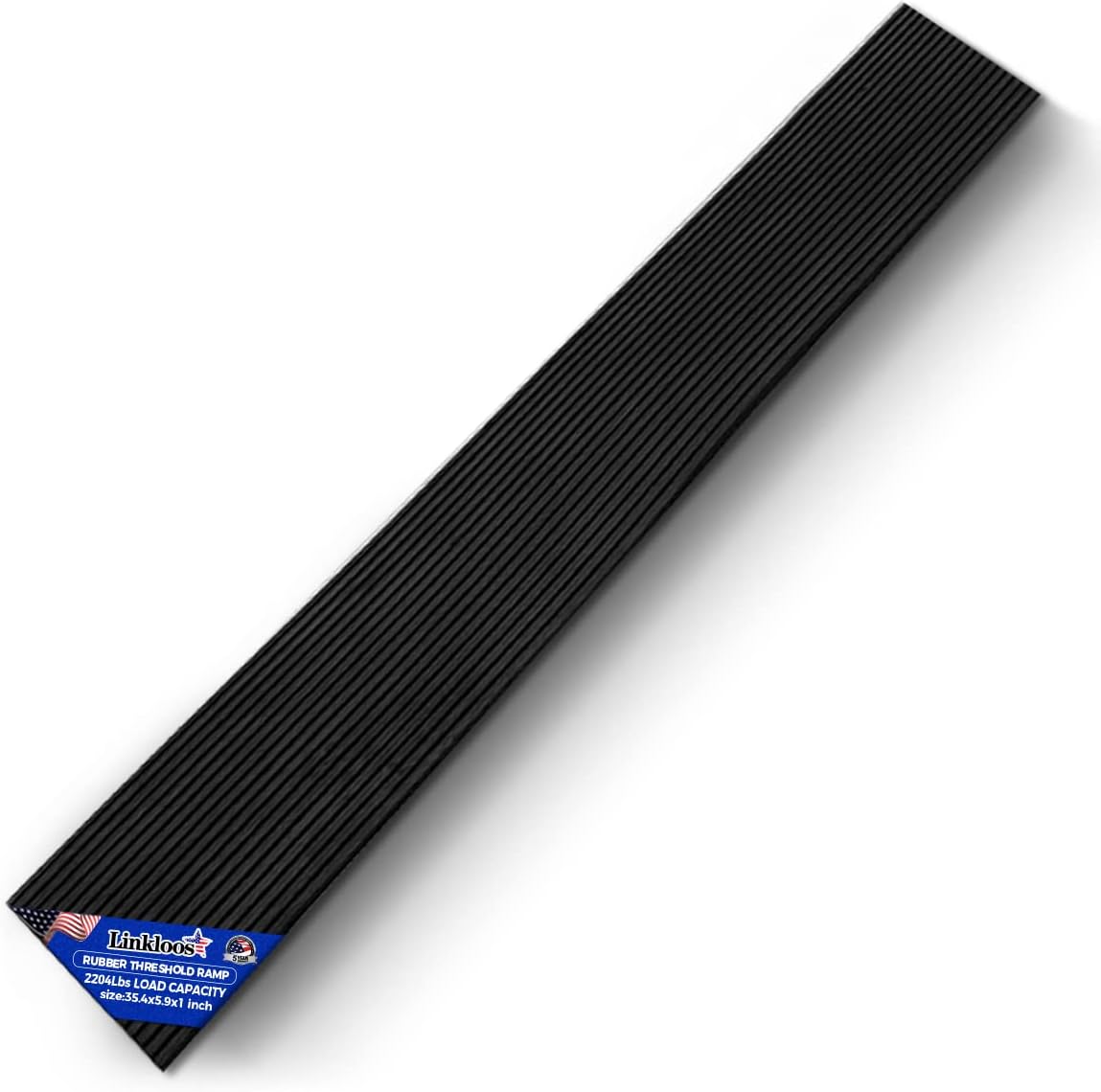 1in Rise Rubber Threshold Ramp for Wheelchairs and Scooters