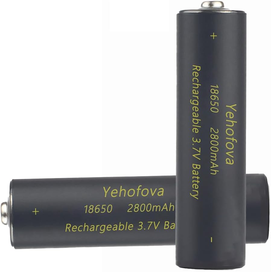 Genuine 18650 Rechargeable Battery for Flashlights - 3.7V Button Top
