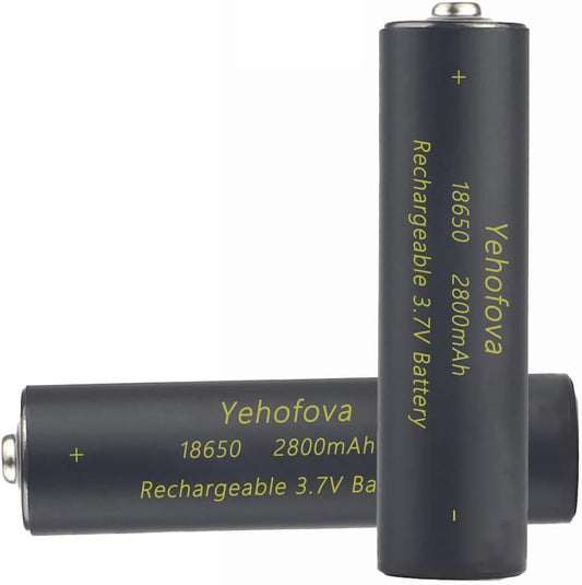 Genuine 18650 Rechargeable Battery for Flashlights - 3.7V Button Top