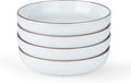 Mercury Pasta Bowls Set of 4 - Large 33 oz Stoneware Salad Bowls