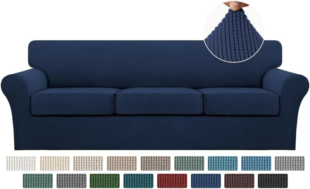 Turquoize 4 Piece Sofa Covers for 3 Cushion Couch Slipcover