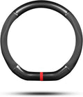 Ergocar Car Steering Wheel Cover Non-Slip D-Shape Carbon Fiber PU