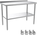Stainless Steel Work Table 48in x 24in - Heavy Duty Prep Table