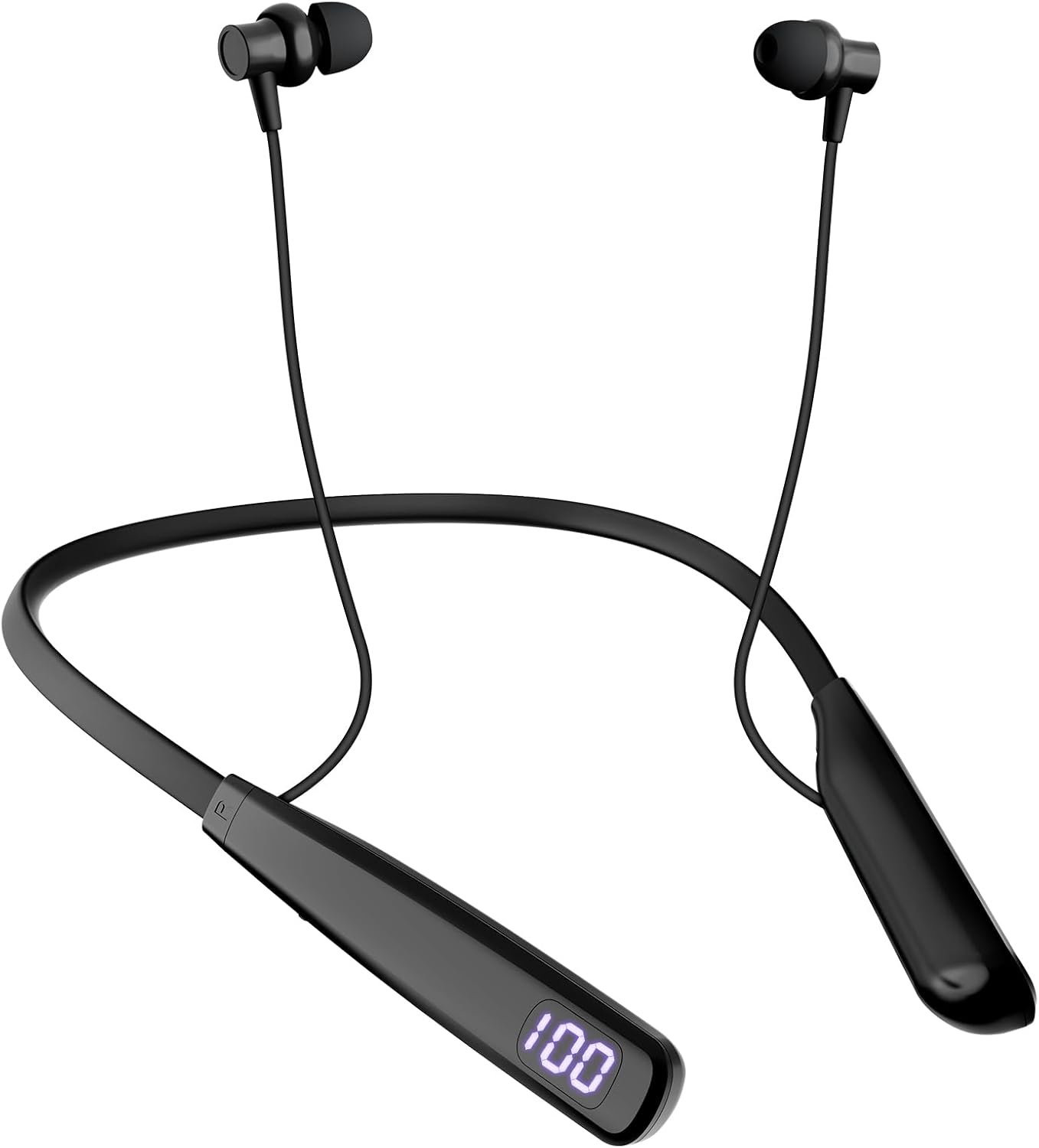 80Hrs Playtime Neckband Bluetooth Earbuds, HD Sound, IPX6 Waterproof