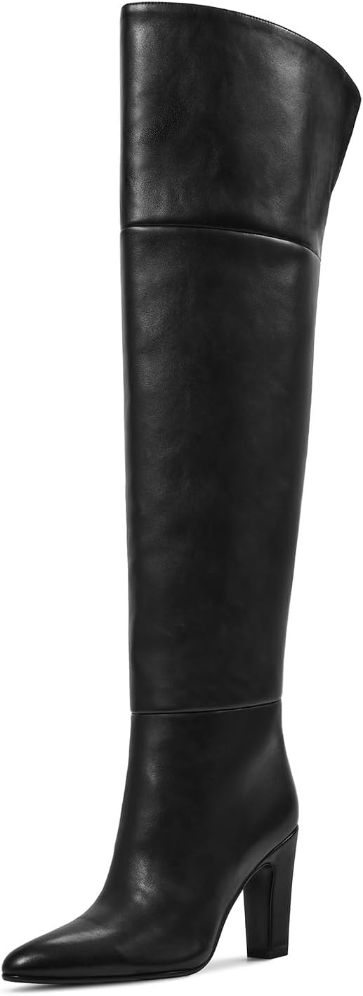 Stylish Thigh High Boots for Women with Chunky Heel Design