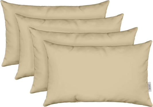 Sunbrella Lumbar Throw Pillows Set of 4 for Outdoor Comfort