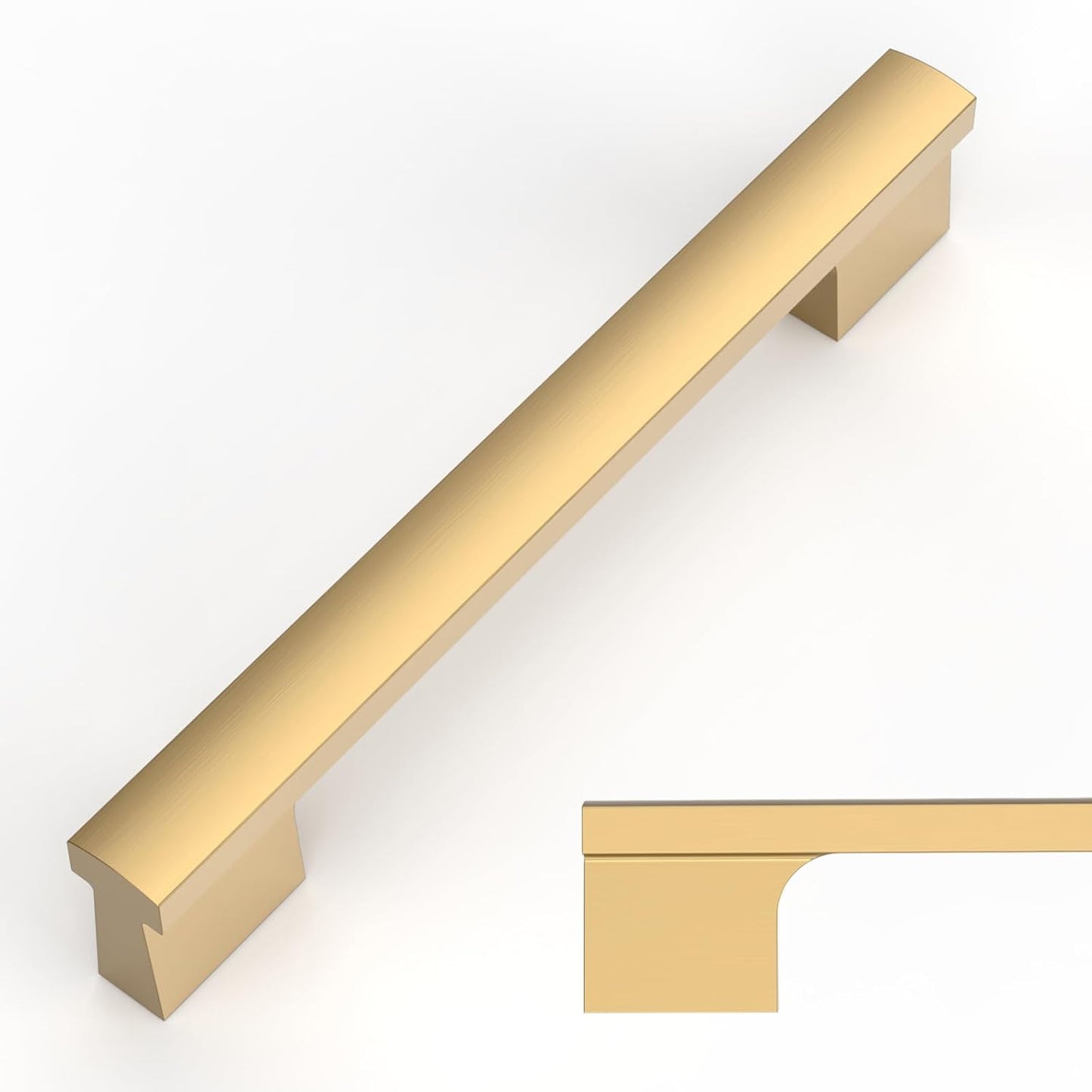 Amerdeco 10 Pack Champagne Bronze Cabinet Pulls for Kitchen