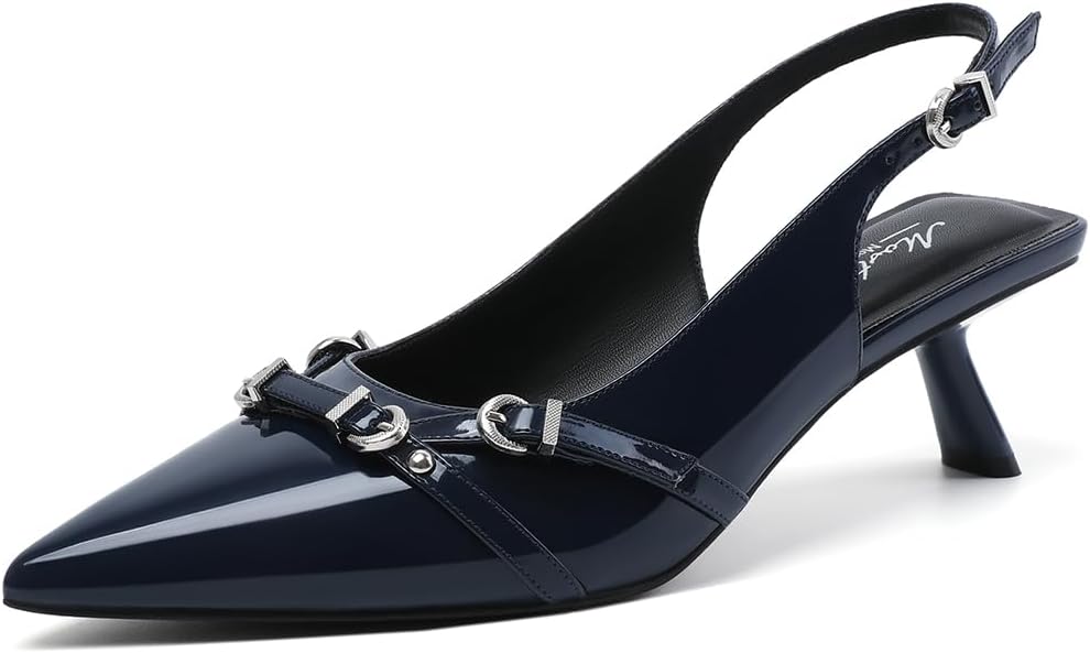 Mostrin Kitten Heels for Women: Stylish Slingback Pumps