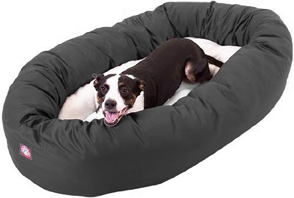 Majestic Pet 40 Inch Poly-Cotton Sherpa Calming Dog Bed