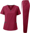Dagacci Scrubs for Women Set - 4-Way Stretch Top and Pants