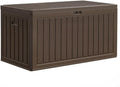 90 Gallon Large Deck Box - Lockable Double-Wall Outdoor Storage
