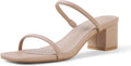 Shoe'N Tale Strappy Heels Square Open Toe Low Block Heel - Dressy give