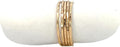 Hammered Gold Ring Set of 5 Stacking Rings - Minimalist Style