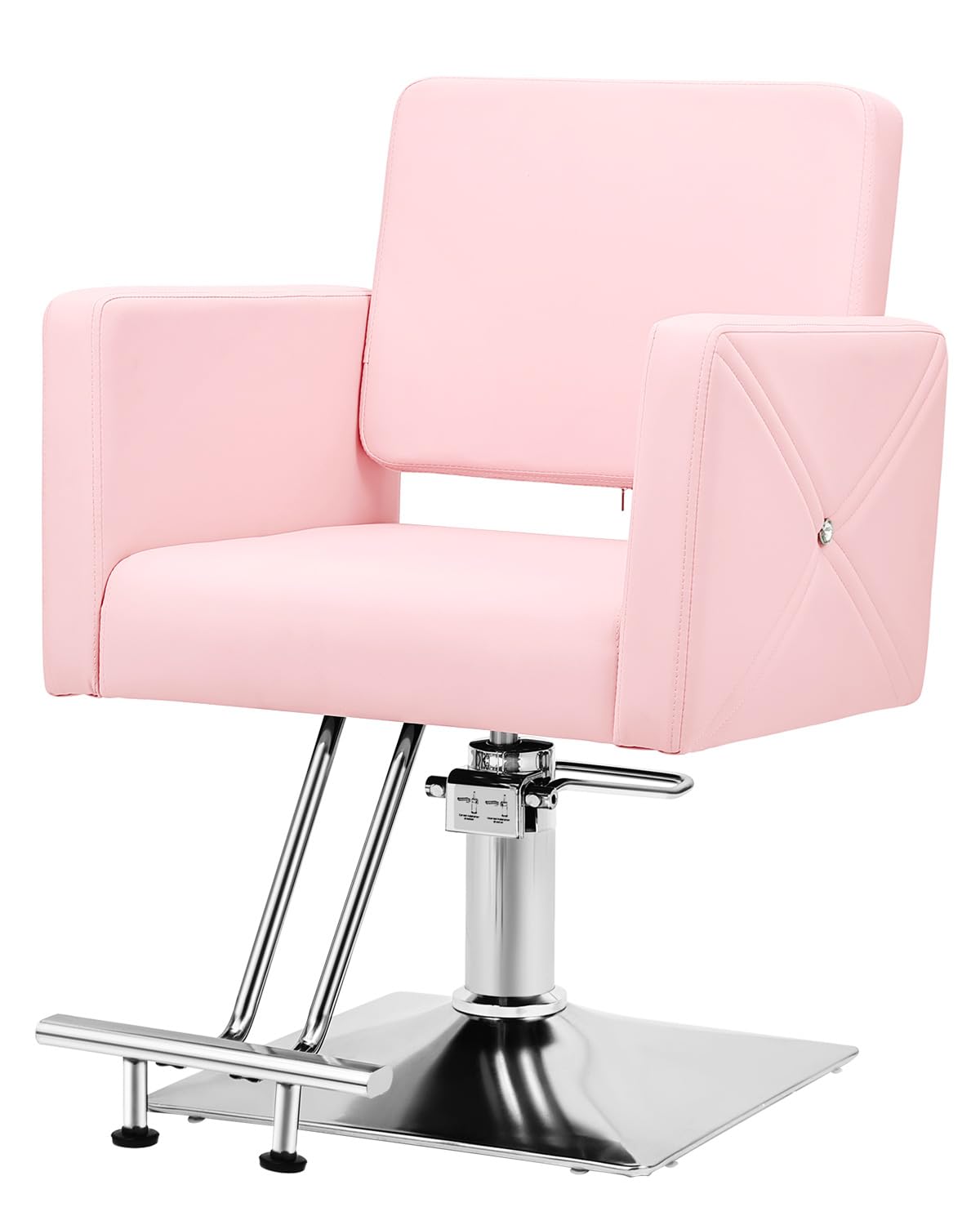 Artist hand Pink Salon Chair for Hair Stylist with Back Cover