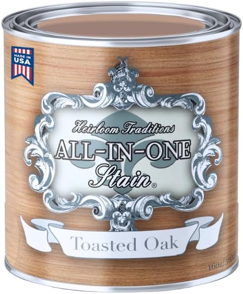 All-in-ONE Gel Stain for Wood, Metal, and Leather - Toasted Oak