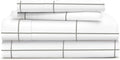Cal King White Window Panes Bed Sheet Set - Ultra Soft 1500 Series