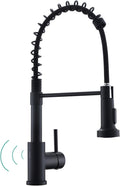 Matte Black Touchless Kitchen Faucet with Pull Down Sprayer - Motion