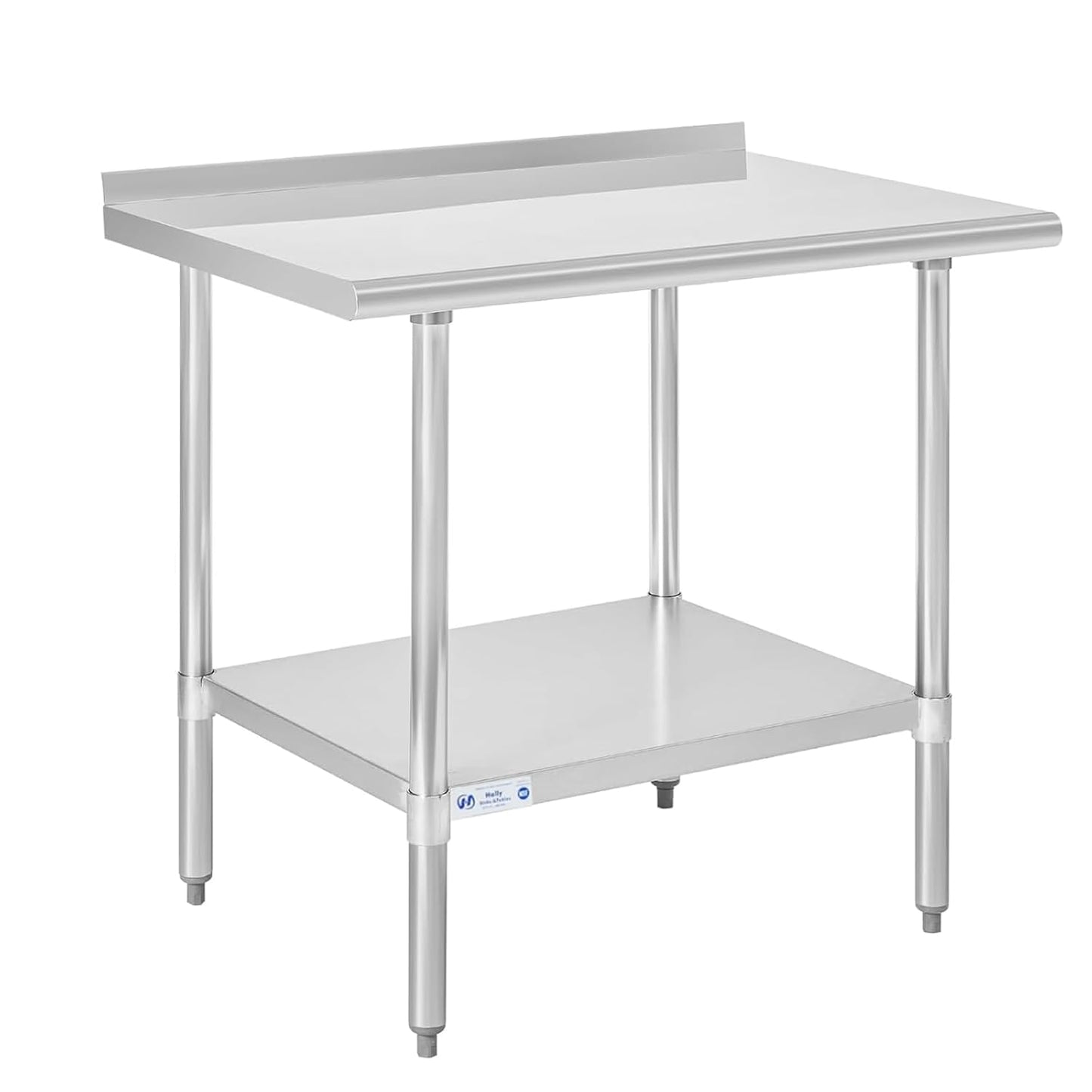 Hally Stainless Steel Prep Table 30 x 36 Inches for Kitchen
