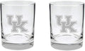 Kentucky Wildcats 2-Sided Etched Satin Finish Rocks Glass Set of 2