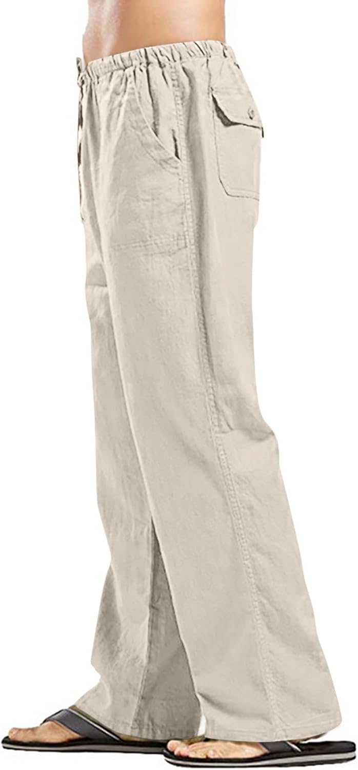 Oversized Linen Beach Shorts for Big & Tall Men