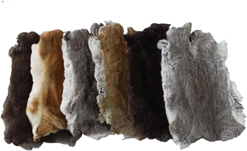 Natural Rabbit Hide Skin Pelts for Crafting and Decoration