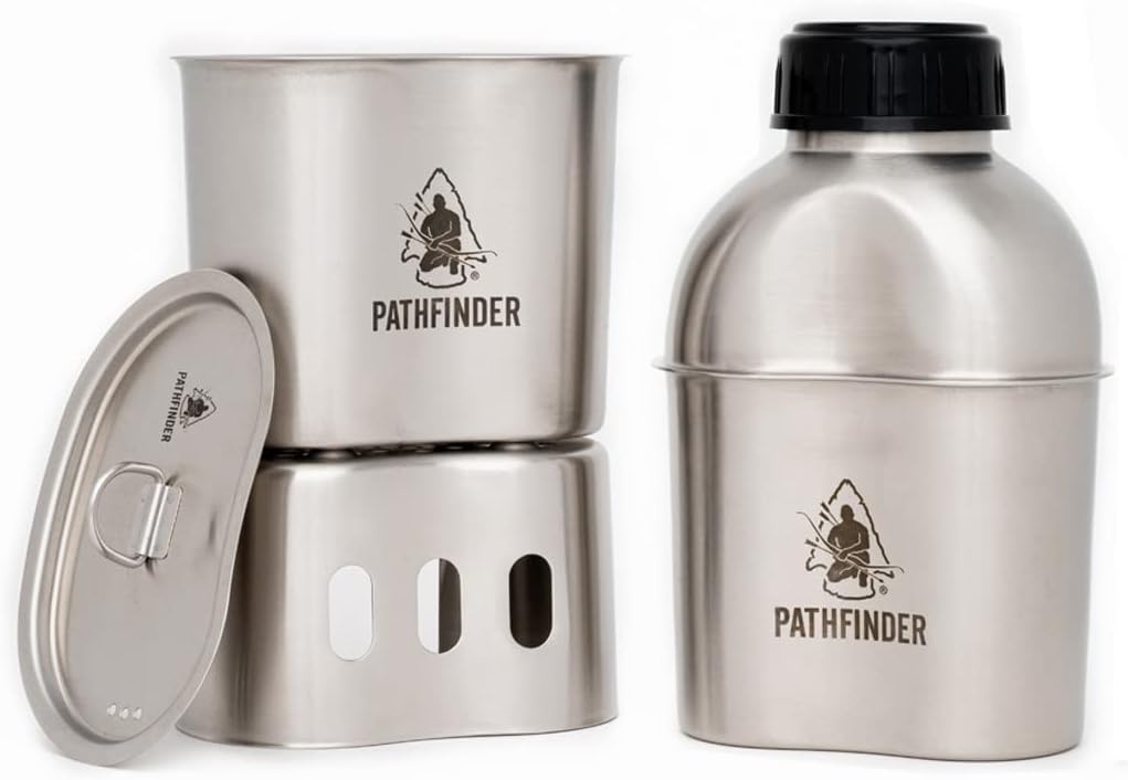 Pathfinder School Metal Canteen Cooking Set for Outdoor Adventures