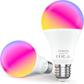 Bluetooth WiFi Smart Light Bulbs 150W Equivalent 2 Pack - Ultra Bright